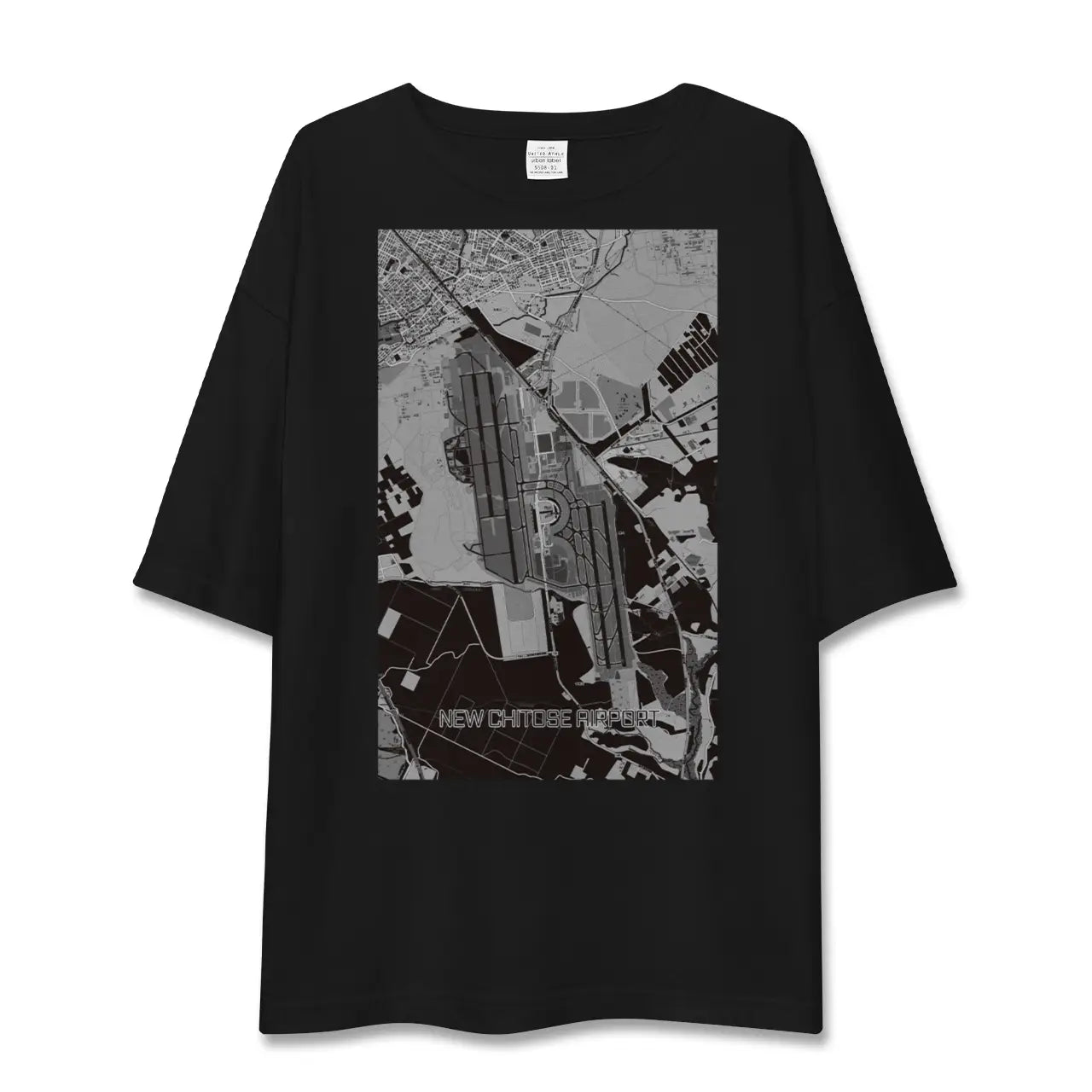 【新千歳空港(北海道)】地図柄ビッグシルエットTシャツ