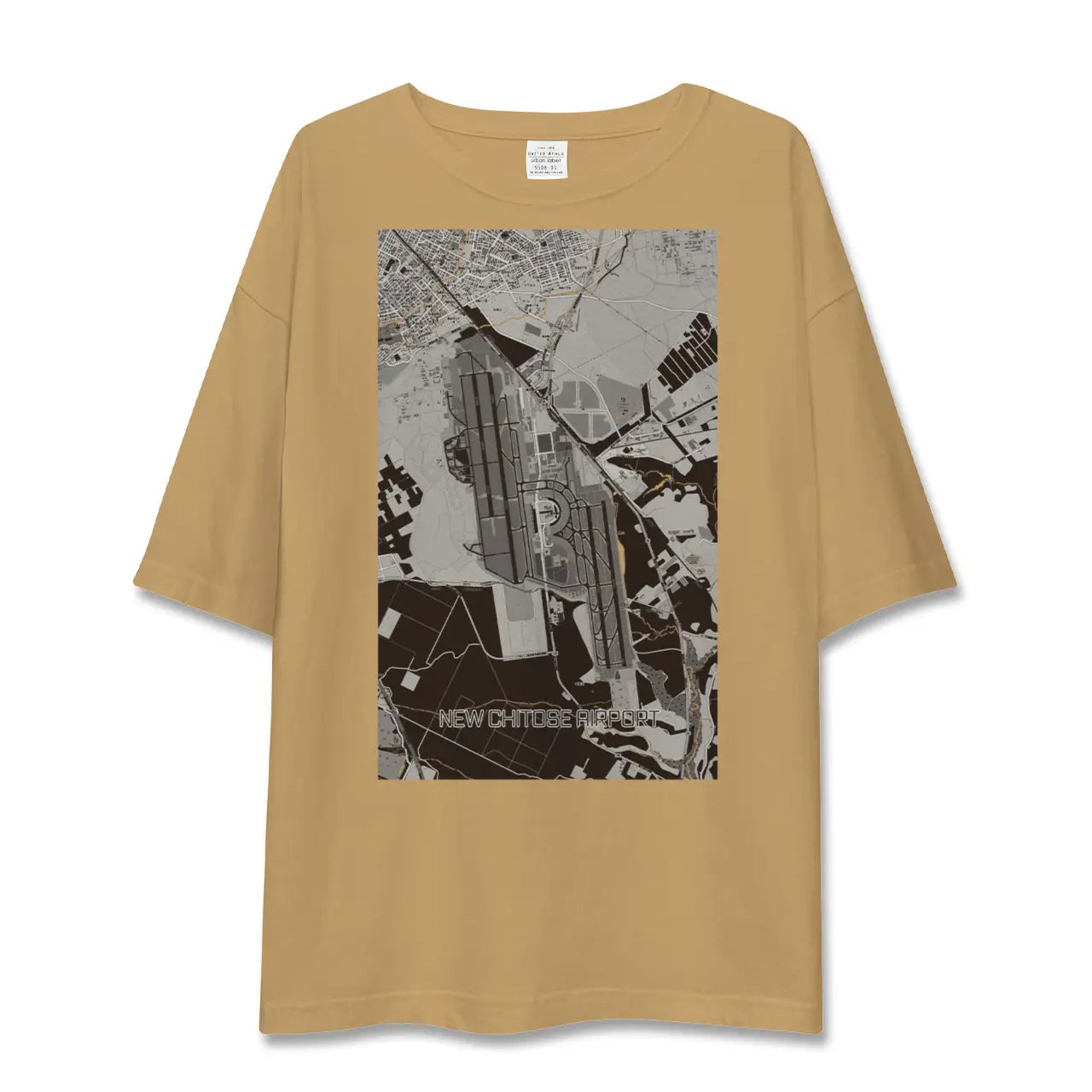 【新千歳空港(北海道)】地図柄ビッグシルエットTシャツ