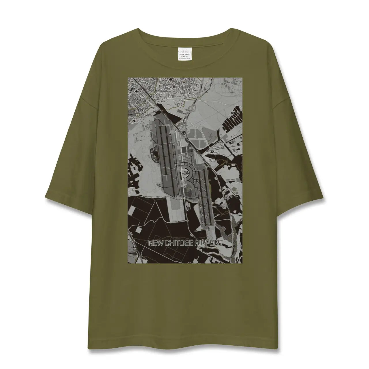 【新千歳空港(北海道)】地図柄ビッグシルエットTシャツ