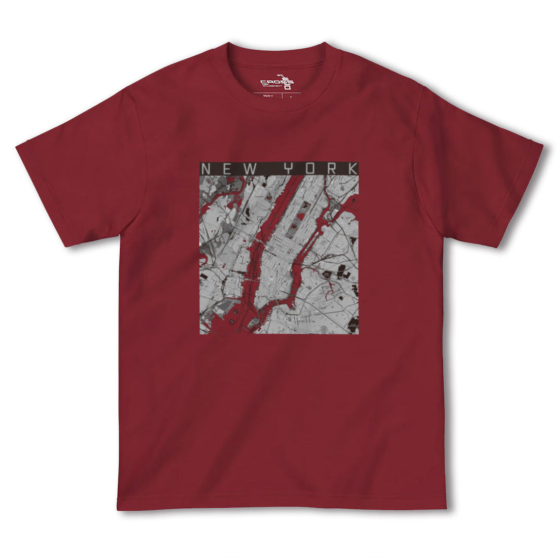 【ニューヨーク(アメリカ)】地図柄ヘビーウェイトTシャツ