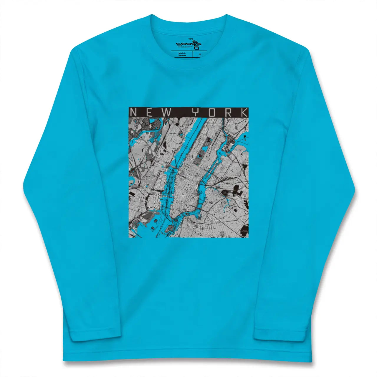 【ニューヨーク(アメリカ)】地図柄ロングスリーブTシャツ
