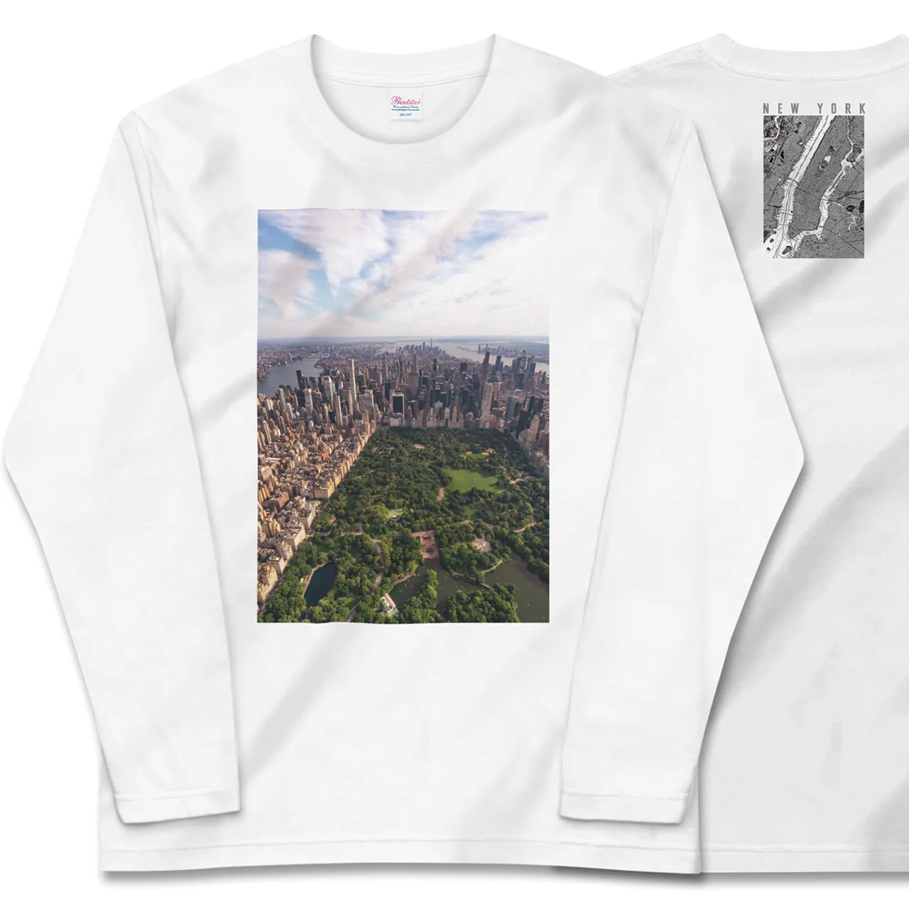 【ニューヨーク(アメリカ)】Map World ロングスリーブTシャツ