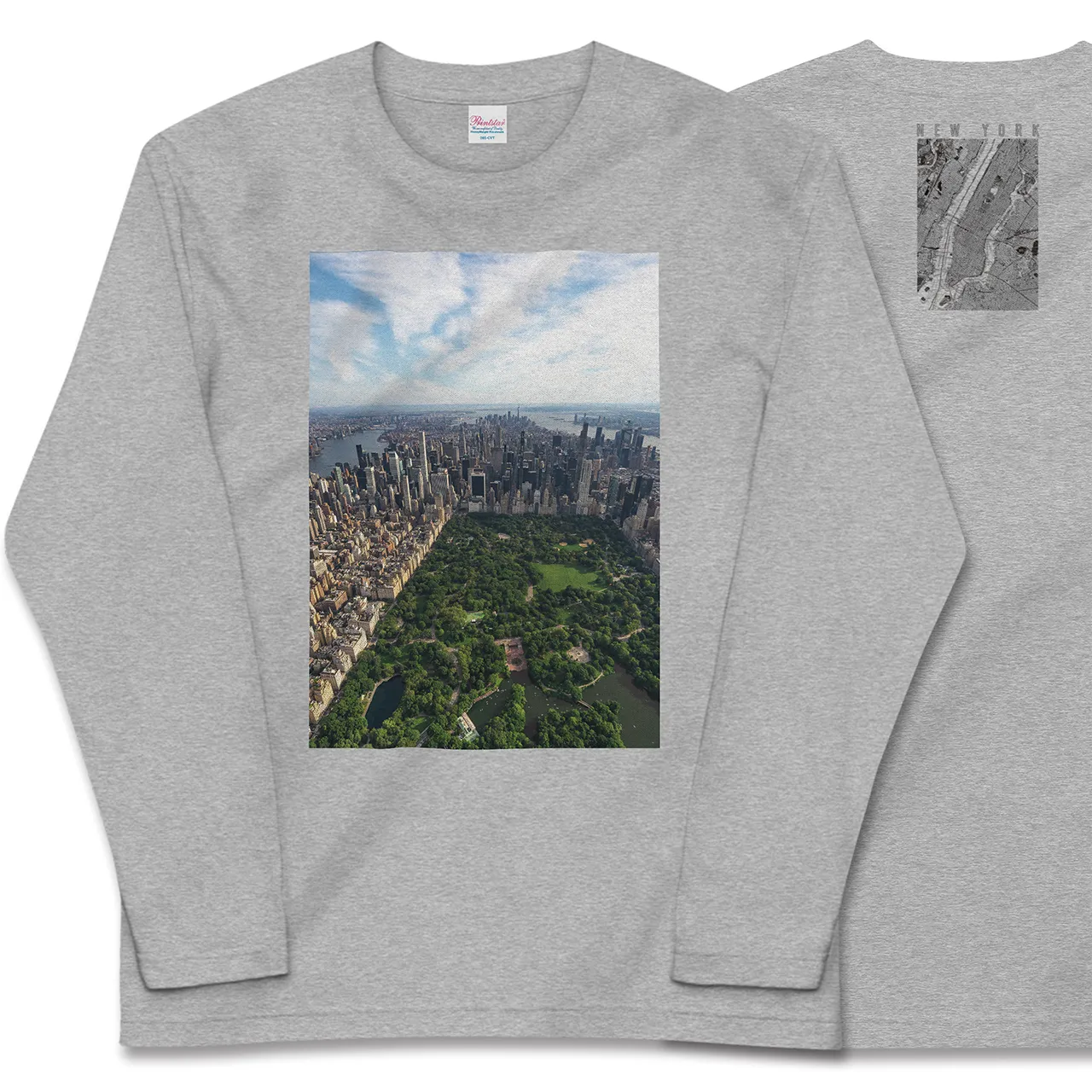 【ニューヨーク(アメリカ)】Map World ロングスリーブTシャツ
