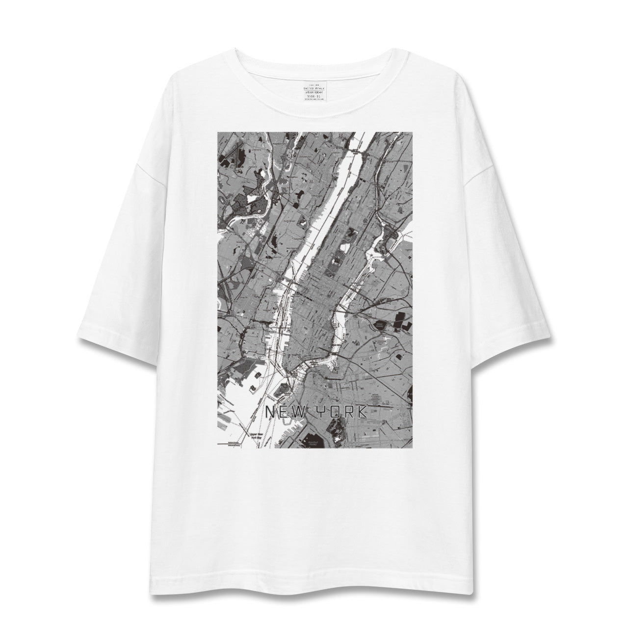 【ニューヨーク(アメリカ)】地図柄ビッグシルエットTシャツ