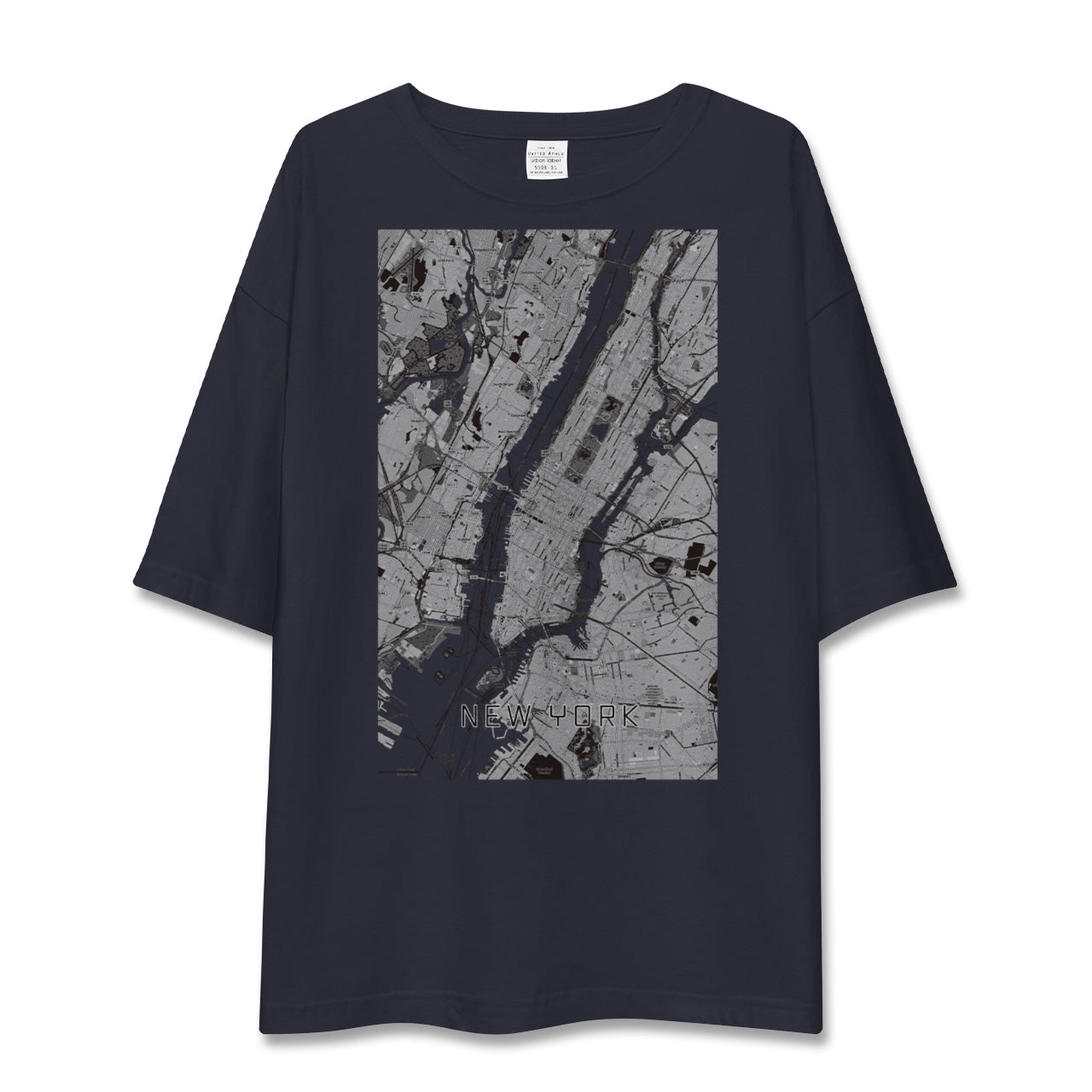 【ニューヨーク(アメリカ)】地図柄ビッグシルエットTシャツ