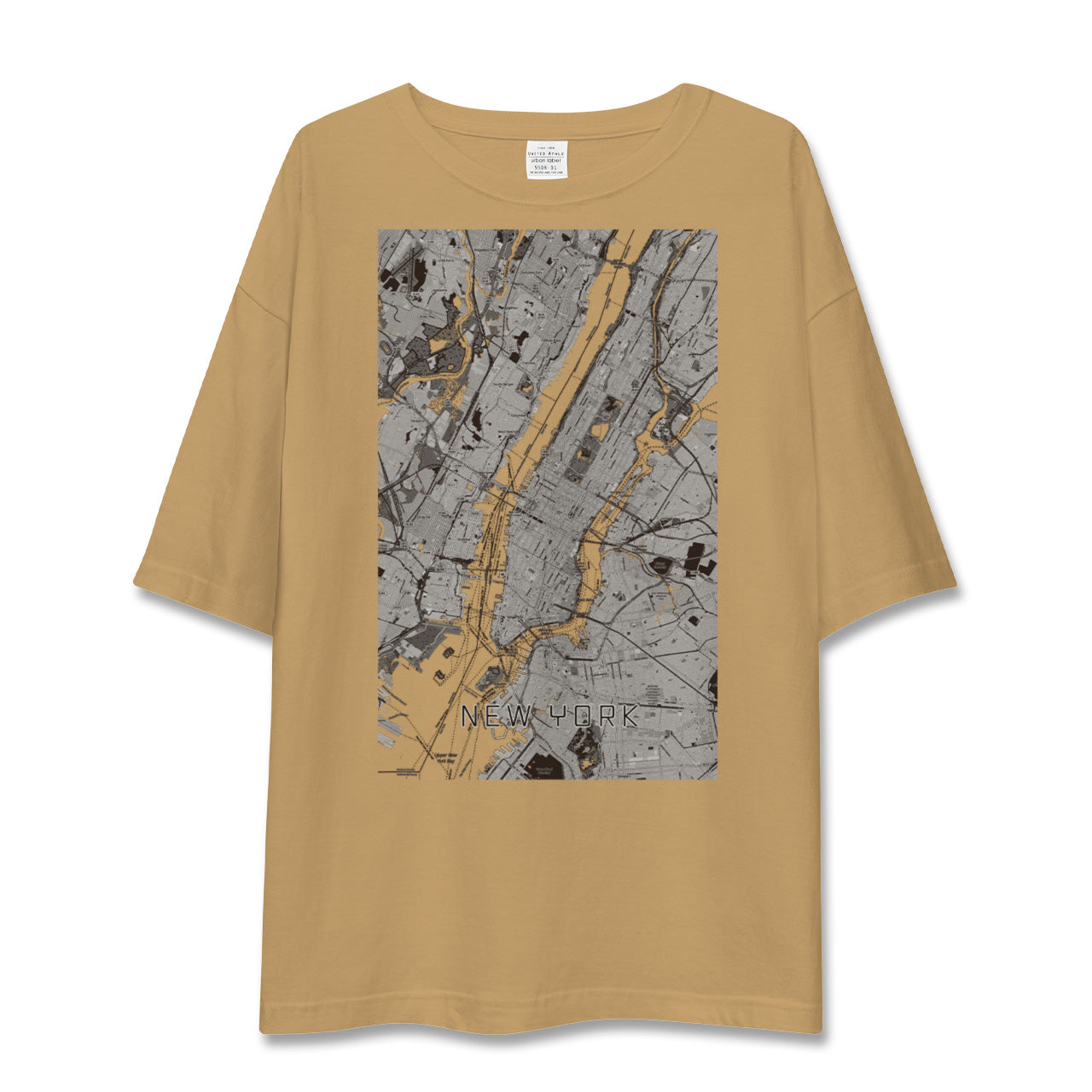 【ニューヨーク(アメリカ)】地図柄ビッグシルエットTシャツ