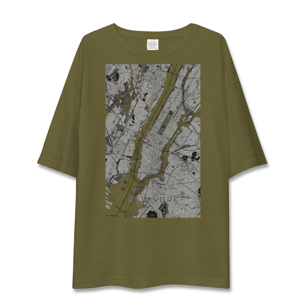 【ニューヨーク(アメリカ)】地図柄ビッグシルエットTシャツ