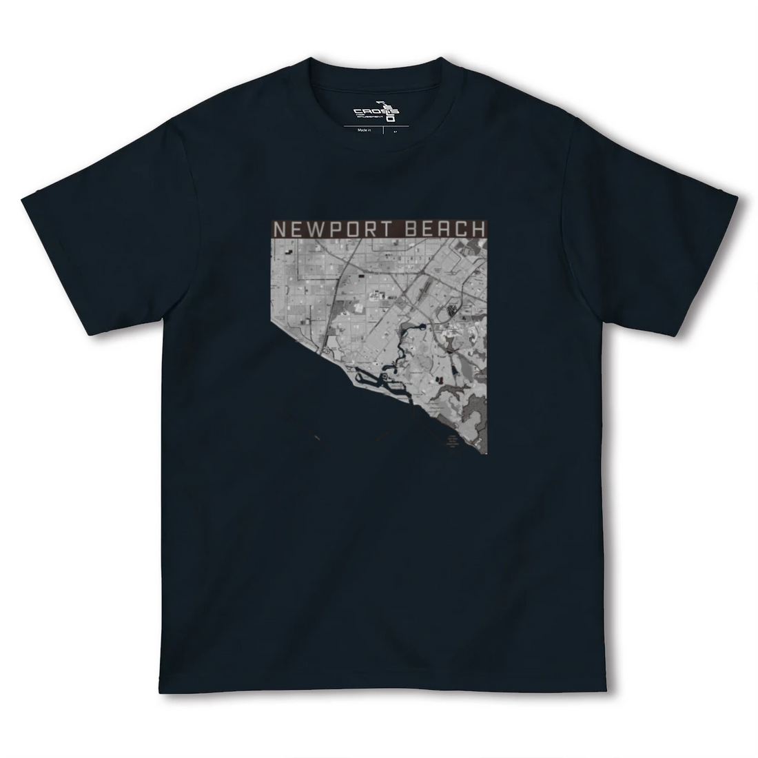 【ニューポートビーチ(アメリカ)】地図柄ヘビーウェイトTシャツ