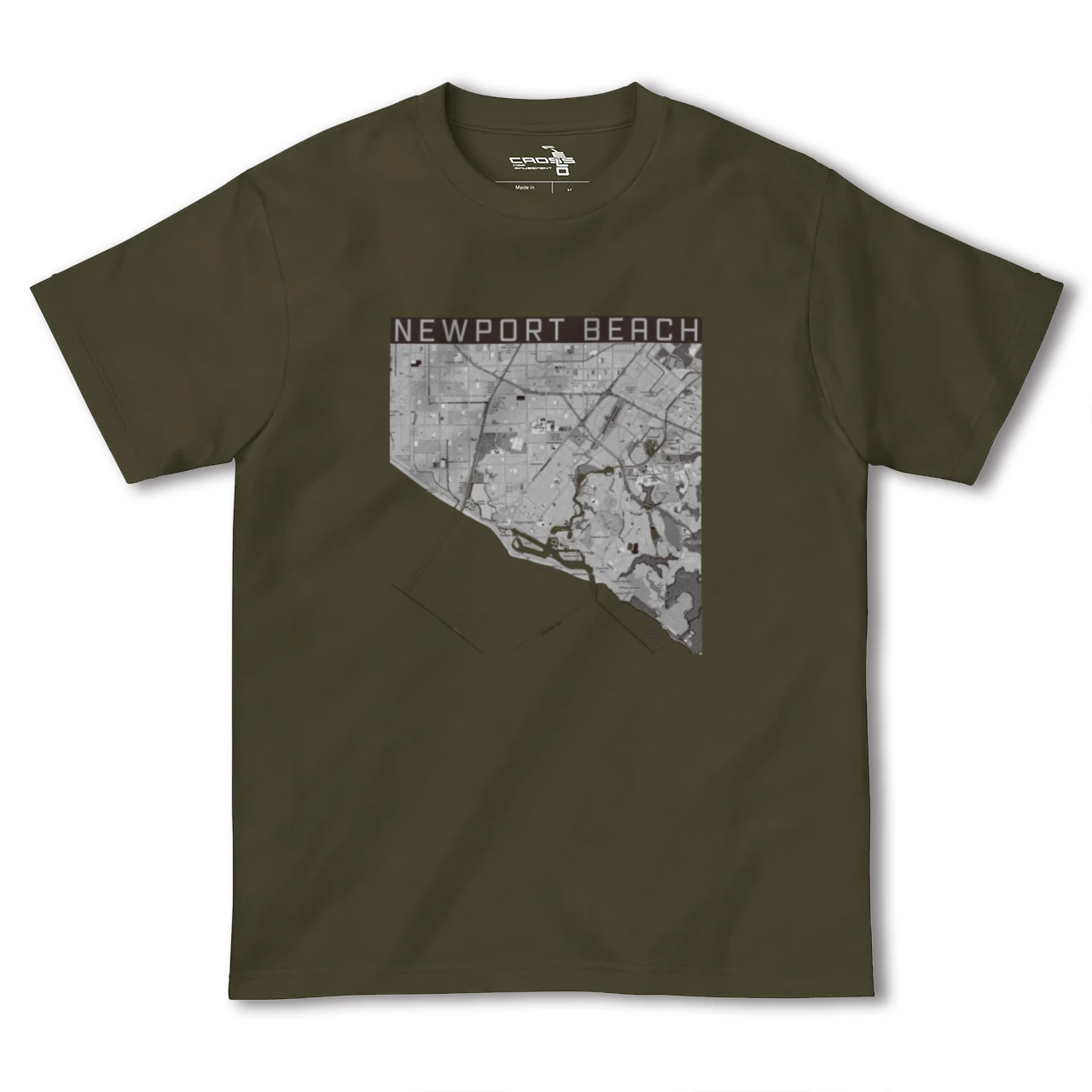 【ニューポートビーチ(アメリカ)】地図柄ヘビーウェイトTシャツ