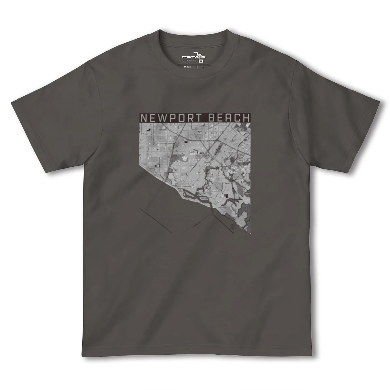 【ニューポートビーチ(アメリカ)】地図柄ヘビーウェイトTシャツ