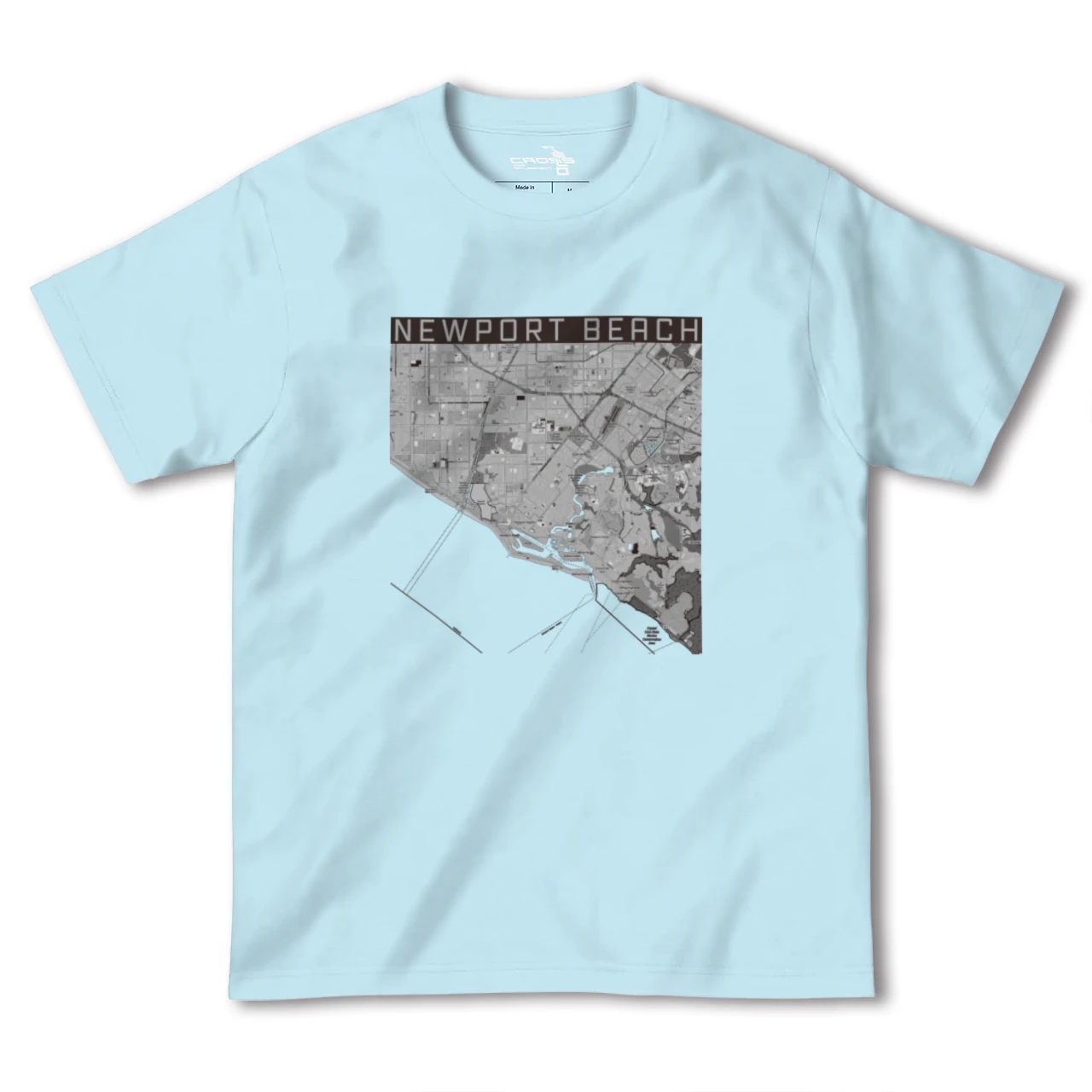 【ニューポートビーチ(アメリカ)】地図柄ヘビーウェイトTシャツ