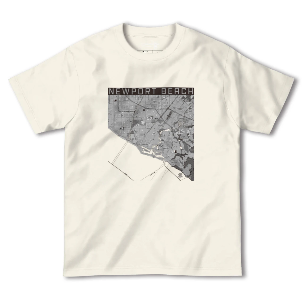 【ニューポートビーチ(アメリカ)】地図柄ヘビーウェイトTシャツ