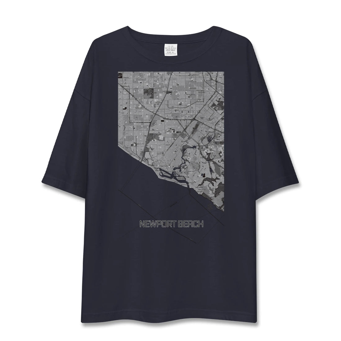 【ニューポートビーチ(アメリカ)】地図柄ビッグシルエットTシャツ