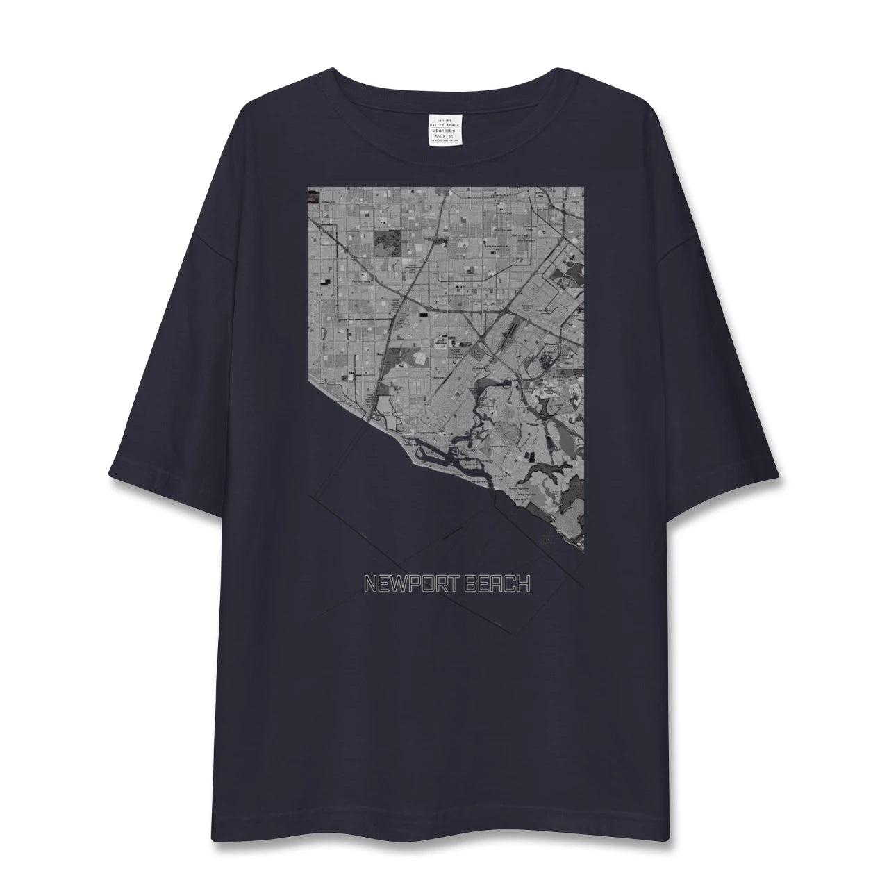 【ニューポートビーチ(アメリカ)】地図柄ビッグシルエットTシャツ