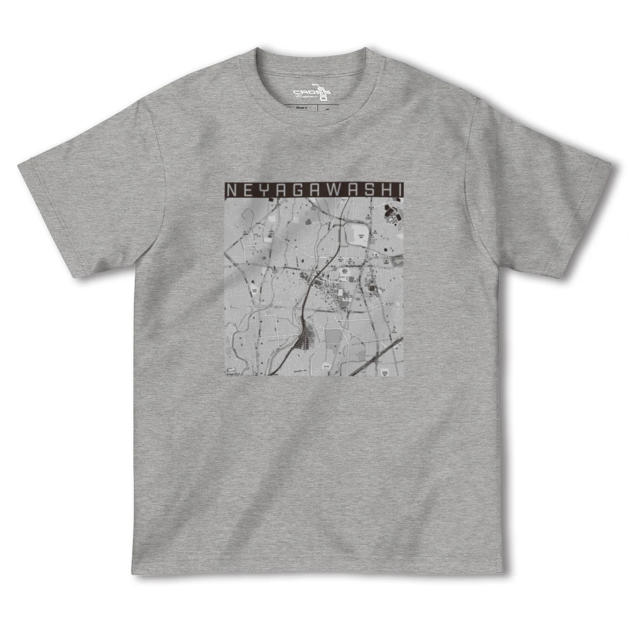 【寝屋川市(大阪府)】地図柄ヘビーウェイトTシャツ