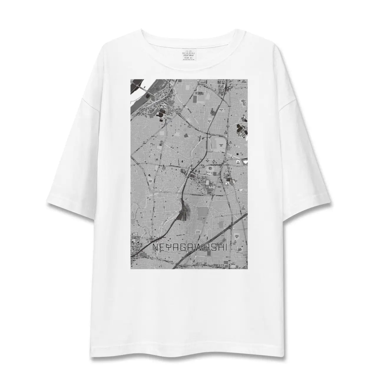【寝屋川市(大阪府)】地図柄ビッグシルエットTシャツ