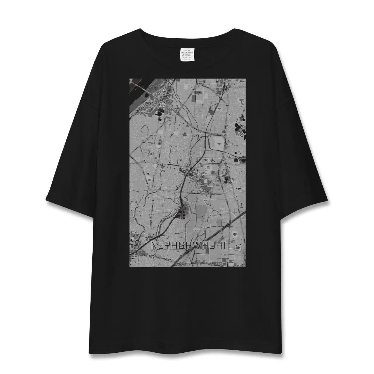 【寝屋川市(大阪府)】地図柄ビッグシルエットTシャツ