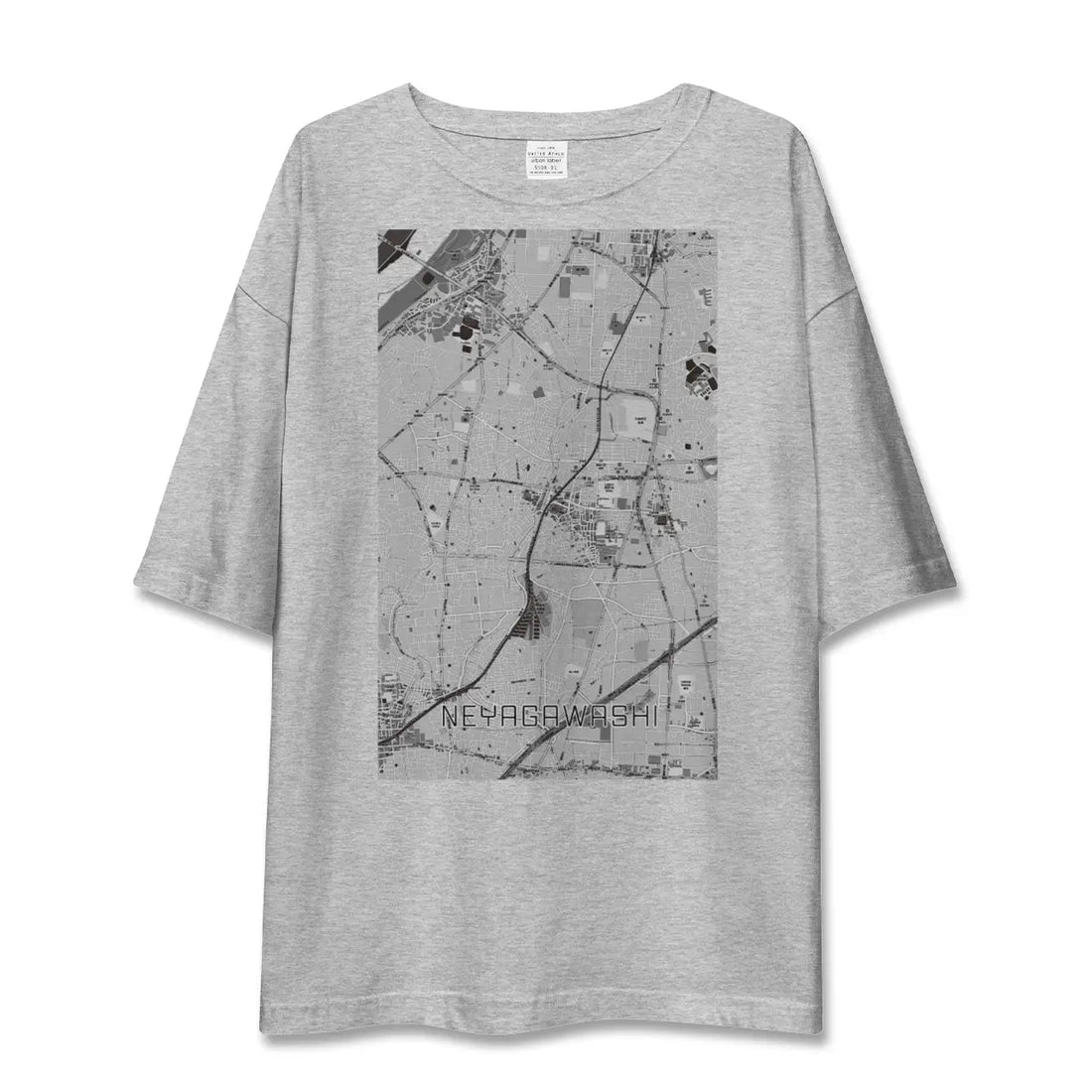 【寝屋川市(大阪府)】地図柄ビッグシルエットTシャツ