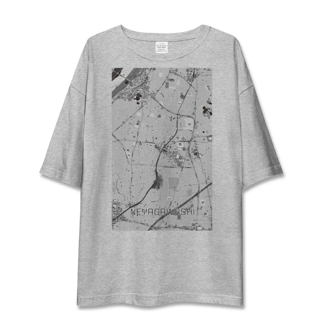 【寝屋川市(大阪府)】地図柄ビッグシルエットTシャツ