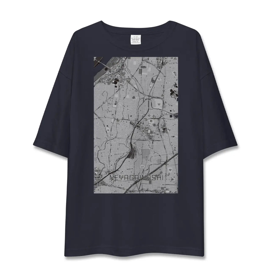 【寝屋川市(大阪府)】地図柄ビッグシルエットTシャツ