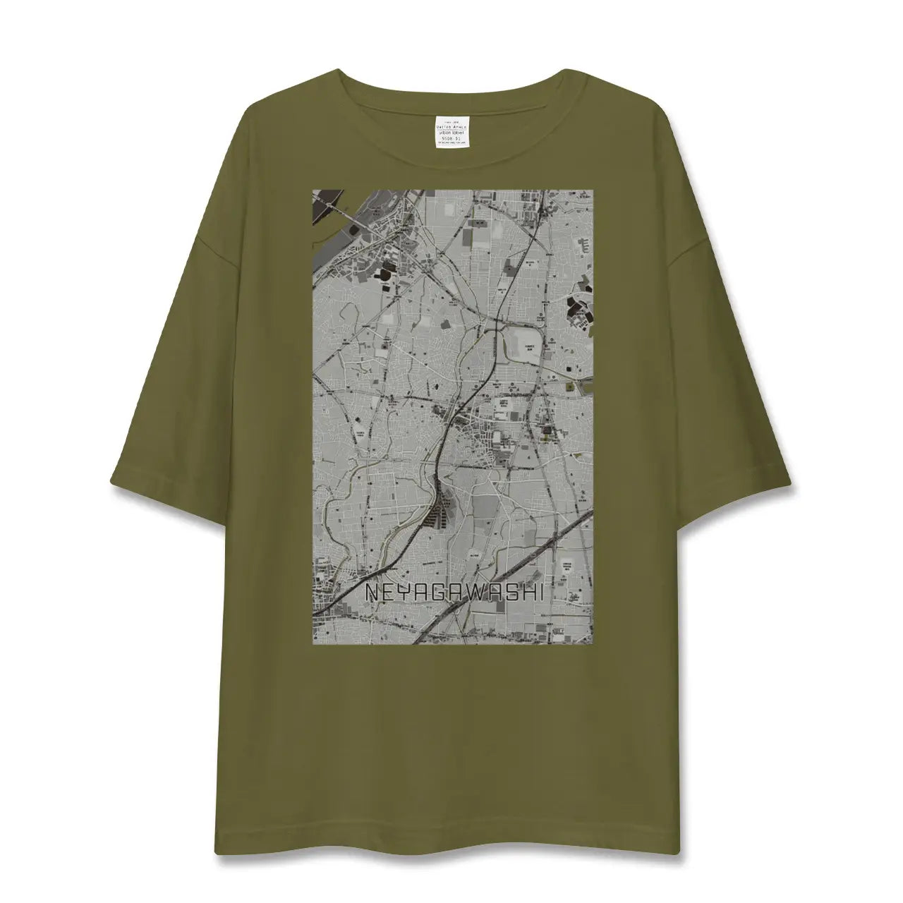 【寝屋川市(大阪府)】地図柄ビッグシルエットTシャツ