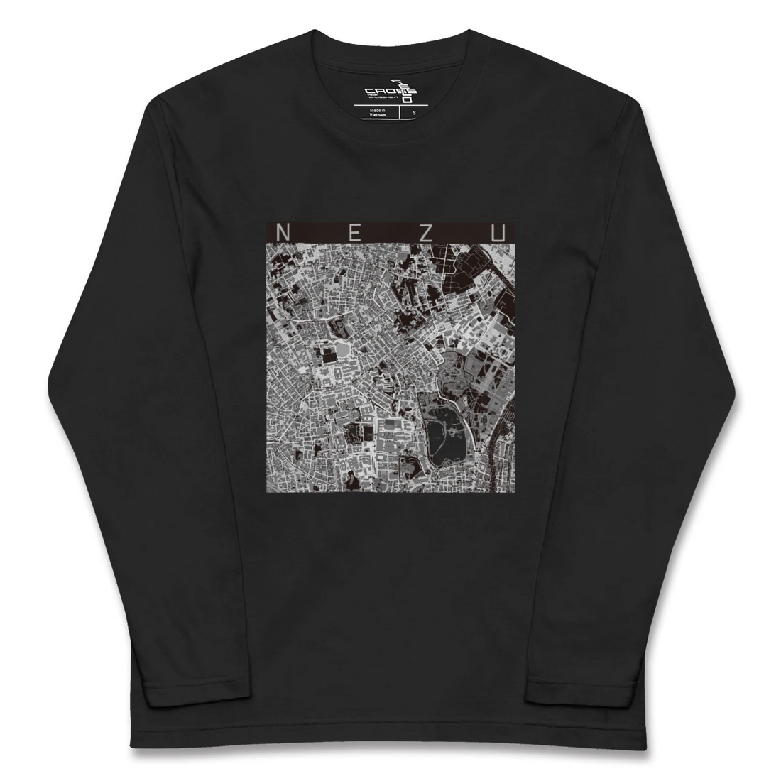 【根津(東京都)】地図柄ロングスリーブTシャツ