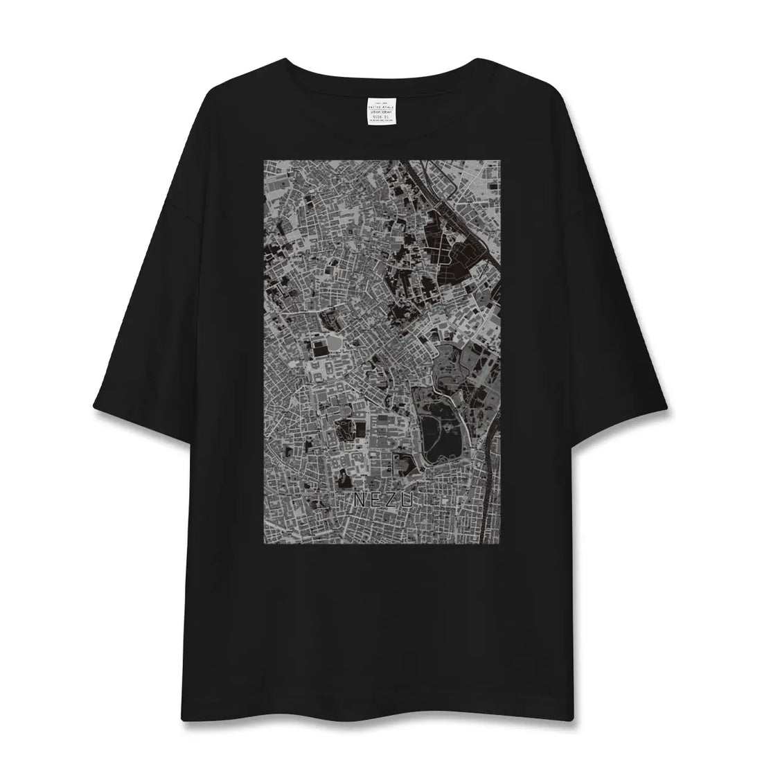 【根津(東京都)】地図柄ビッグシルエットTシャツ