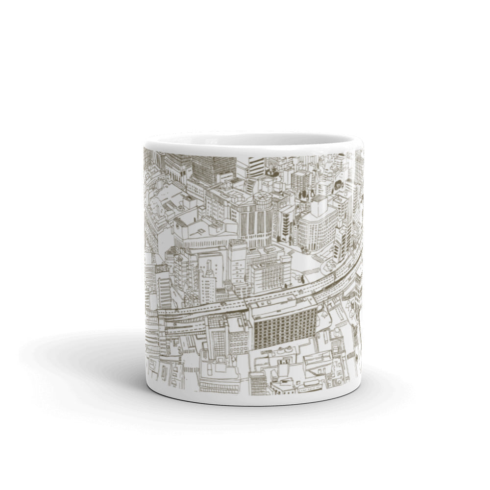 【日本橋(イラスト)】地図柄11オンスマグ