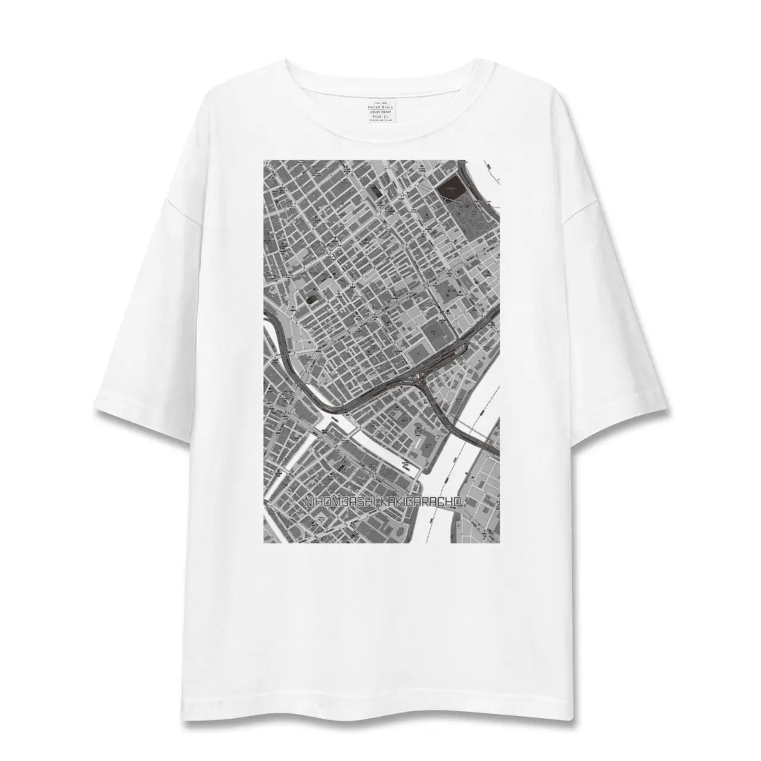 【日本橋蛎殻町(東京都)】地図柄ビッグシルエットTシャツ