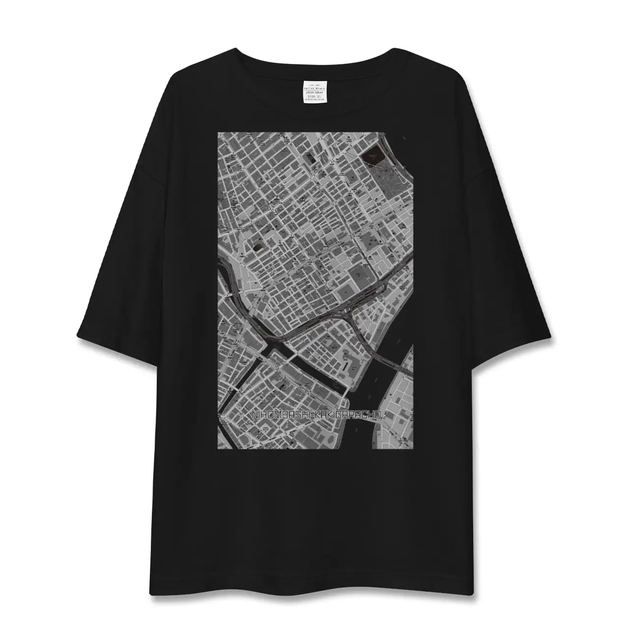 【日本橋蛎殻町(東京都)】地図柄ビッグシルエットTシャツ