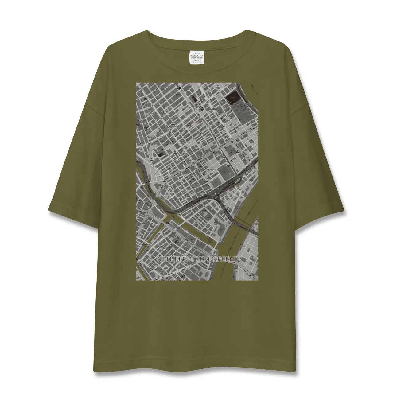 【日本橋蛎殻町(東京都)】地図柄ビッグシルエットTシャツ