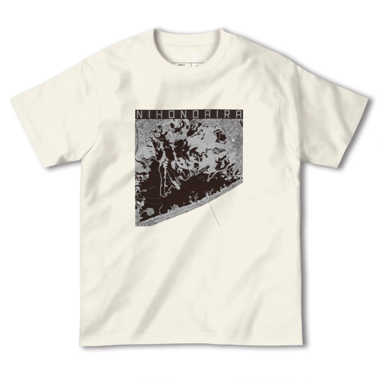 【日本平(静岡県)】地図柄ヘビーウェイトTシャツ