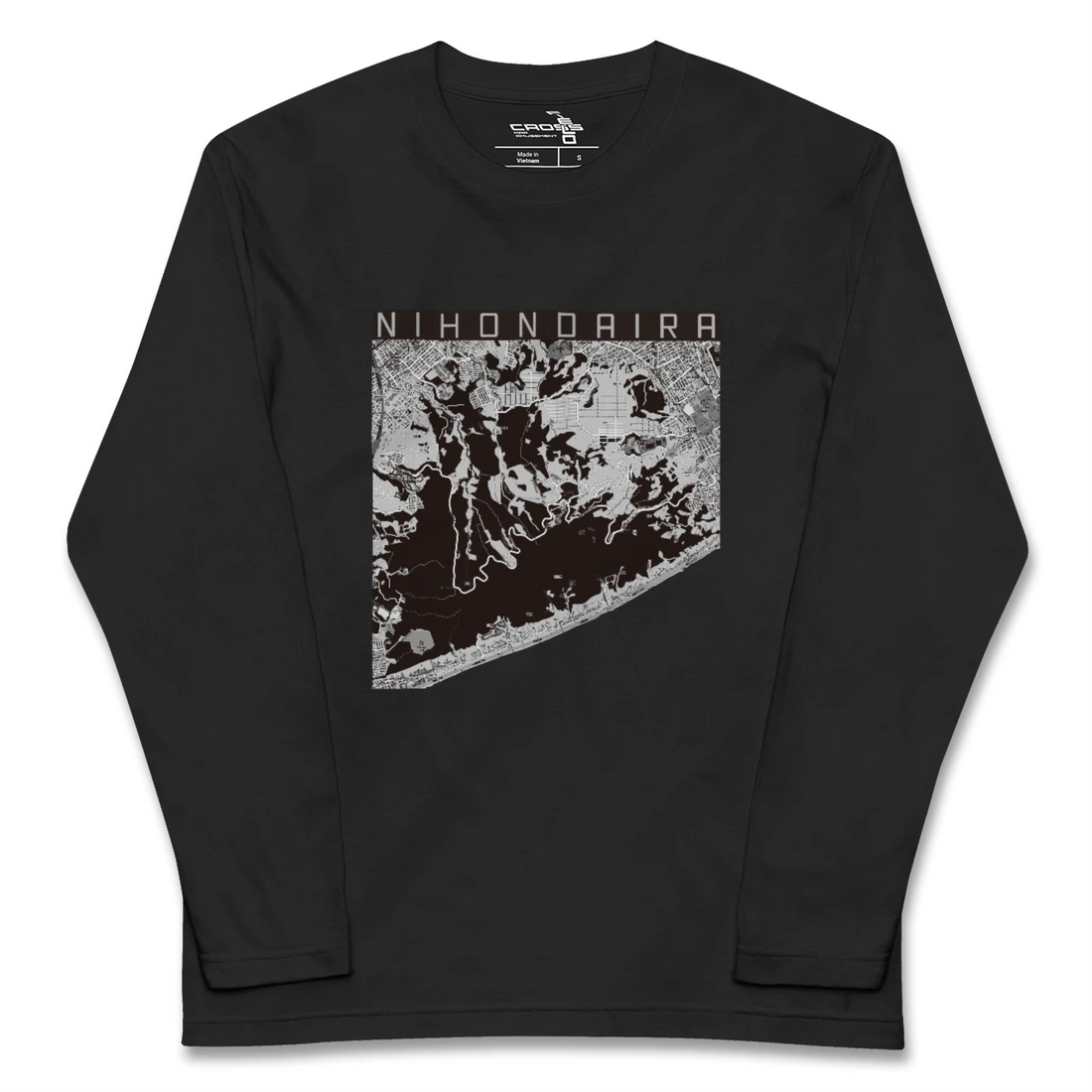 【日本平(静岡県)】地図柄ロングスリーブTシャツ