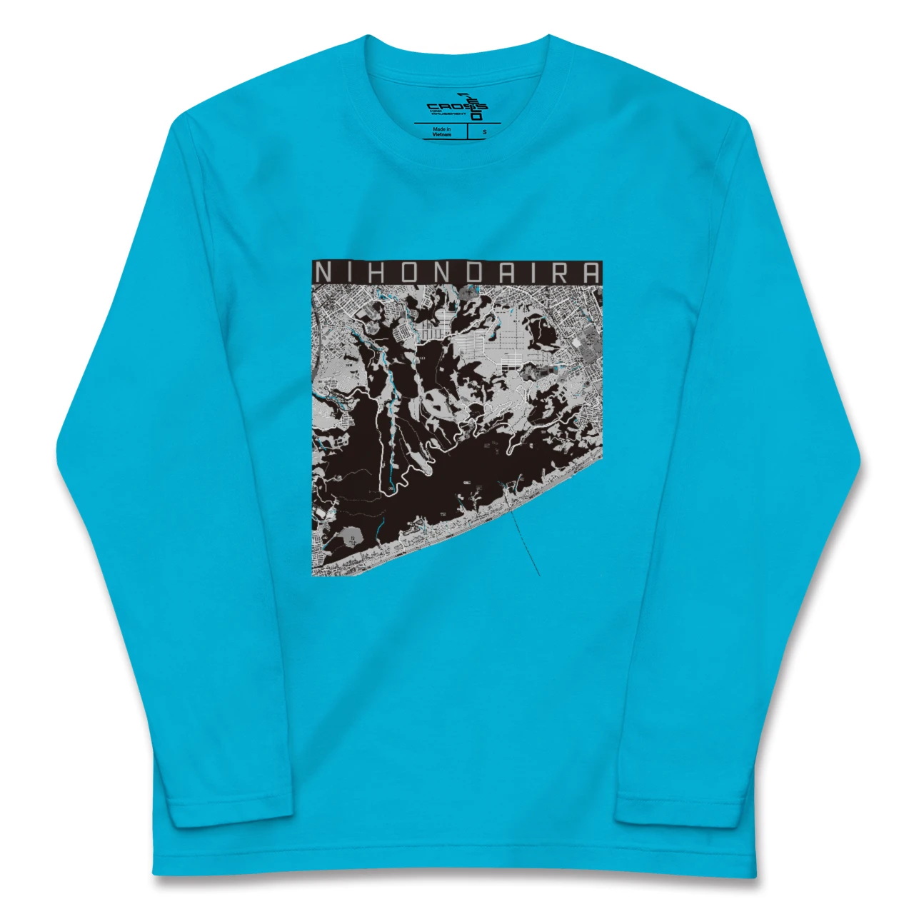 【日本平(静岡県)】地図柄ロングスリーブTシャツ