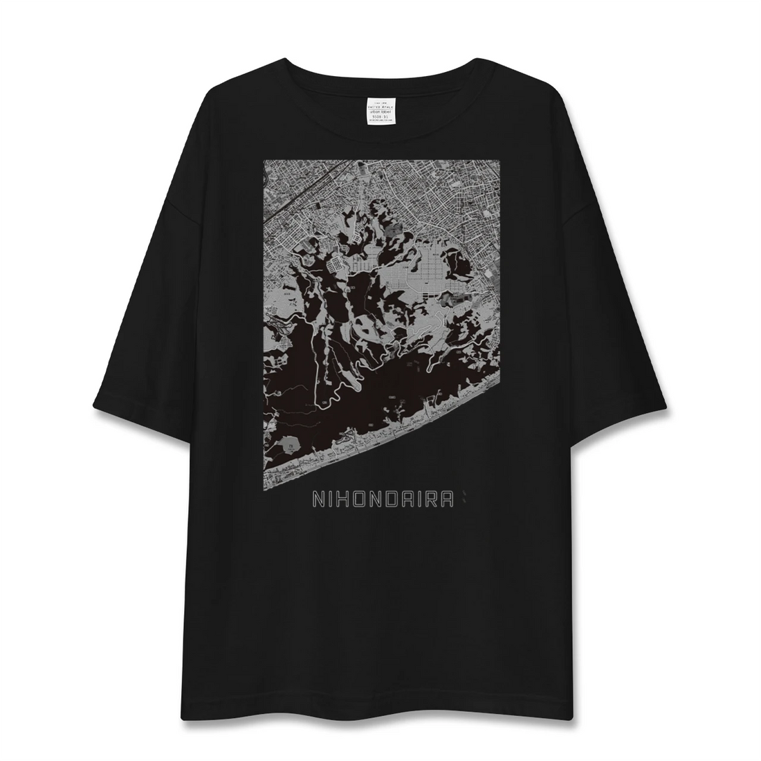 【日本平(静岡県)】地図柄ビッグシルエットTシャツ