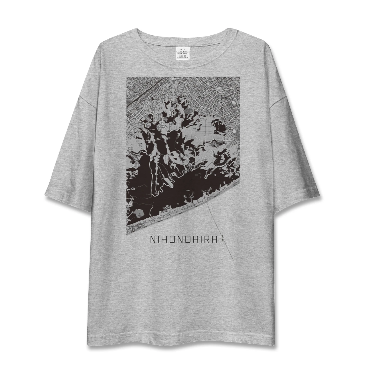 【日本平(静岡県)】地図柄ビッグシルエットTシャツ
