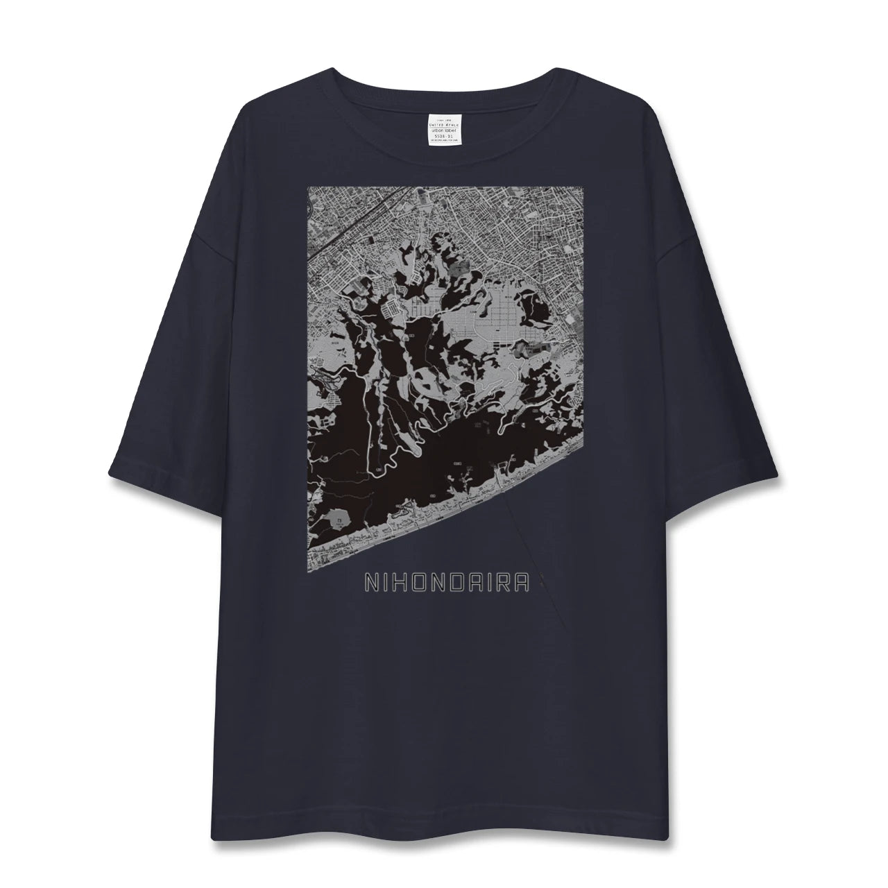 【日本平(静岡県)】地図柄ビッグシルエットTシャツ