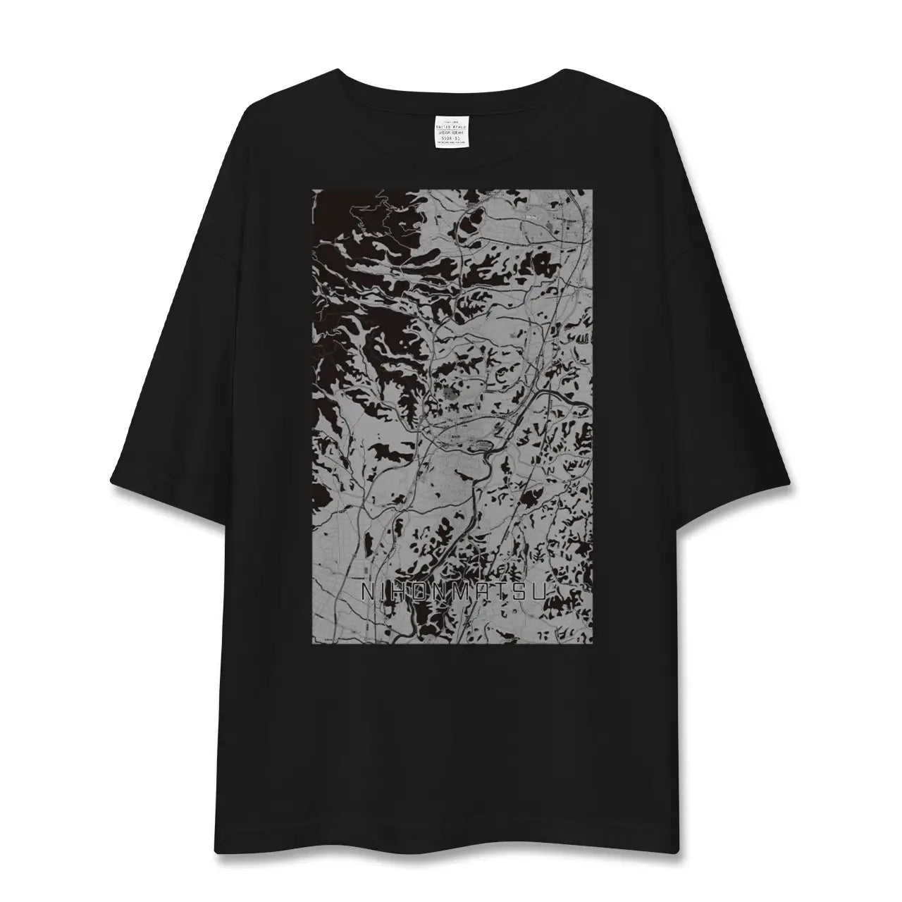 【二本松(福島県)】地図柄ビッグシルエットTシャツ