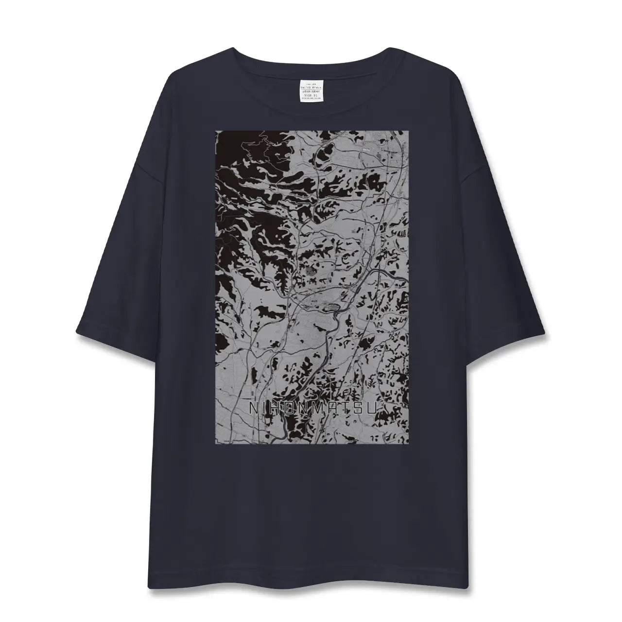 【二本松(福島県)】地図柄ビッグシルエットTシャツ