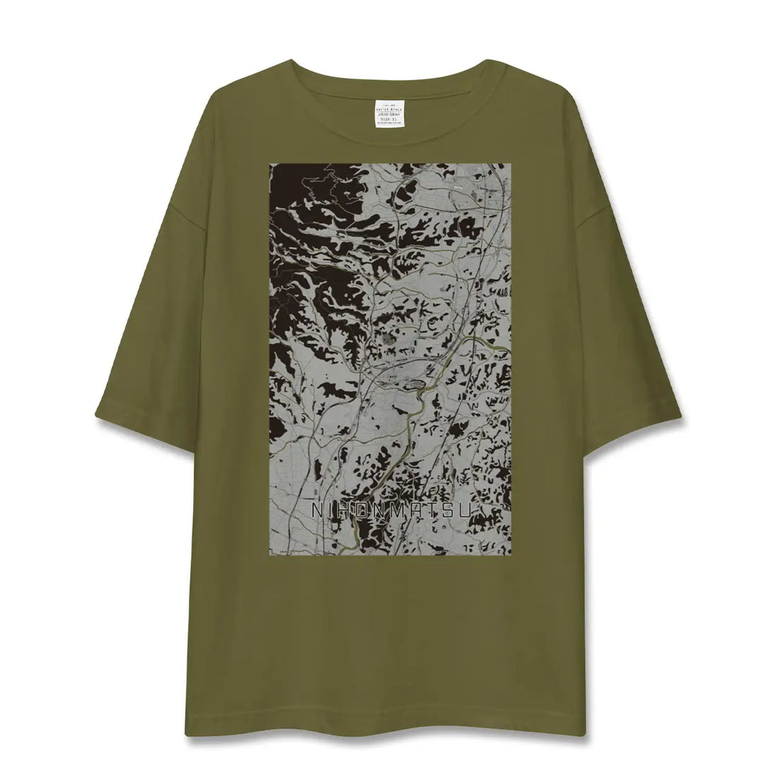 【二本松(福島県)】地図柄ビッグシルエットTシャツ