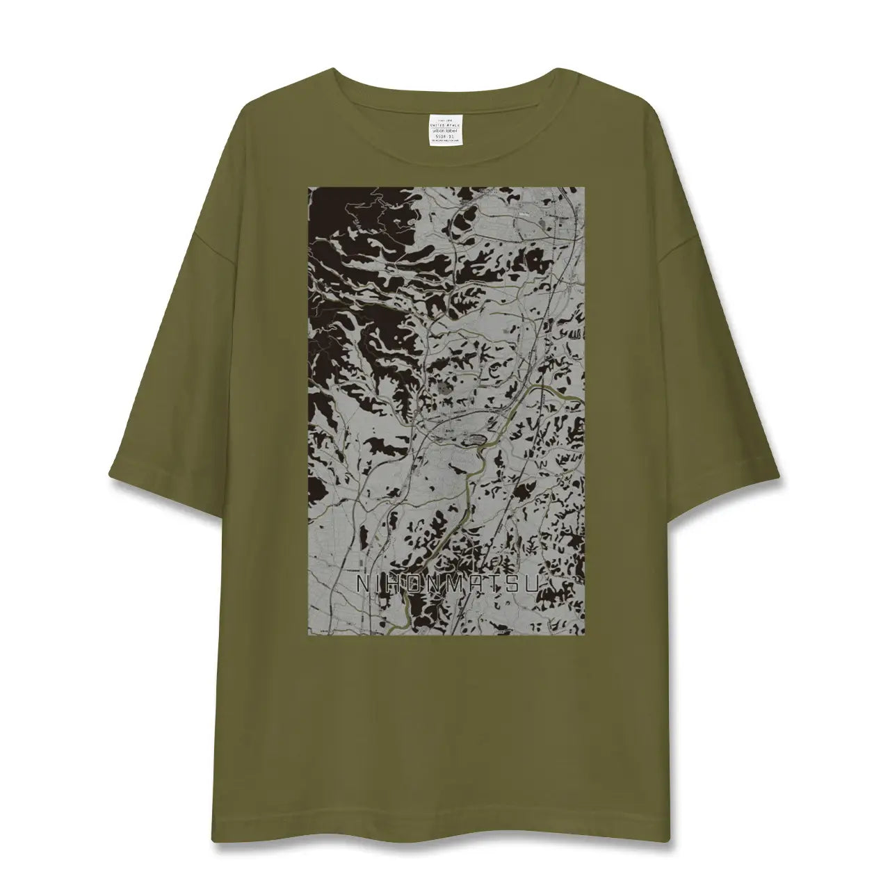 【二本松(福島県)】地図柄ビッグシルエットTシャツ