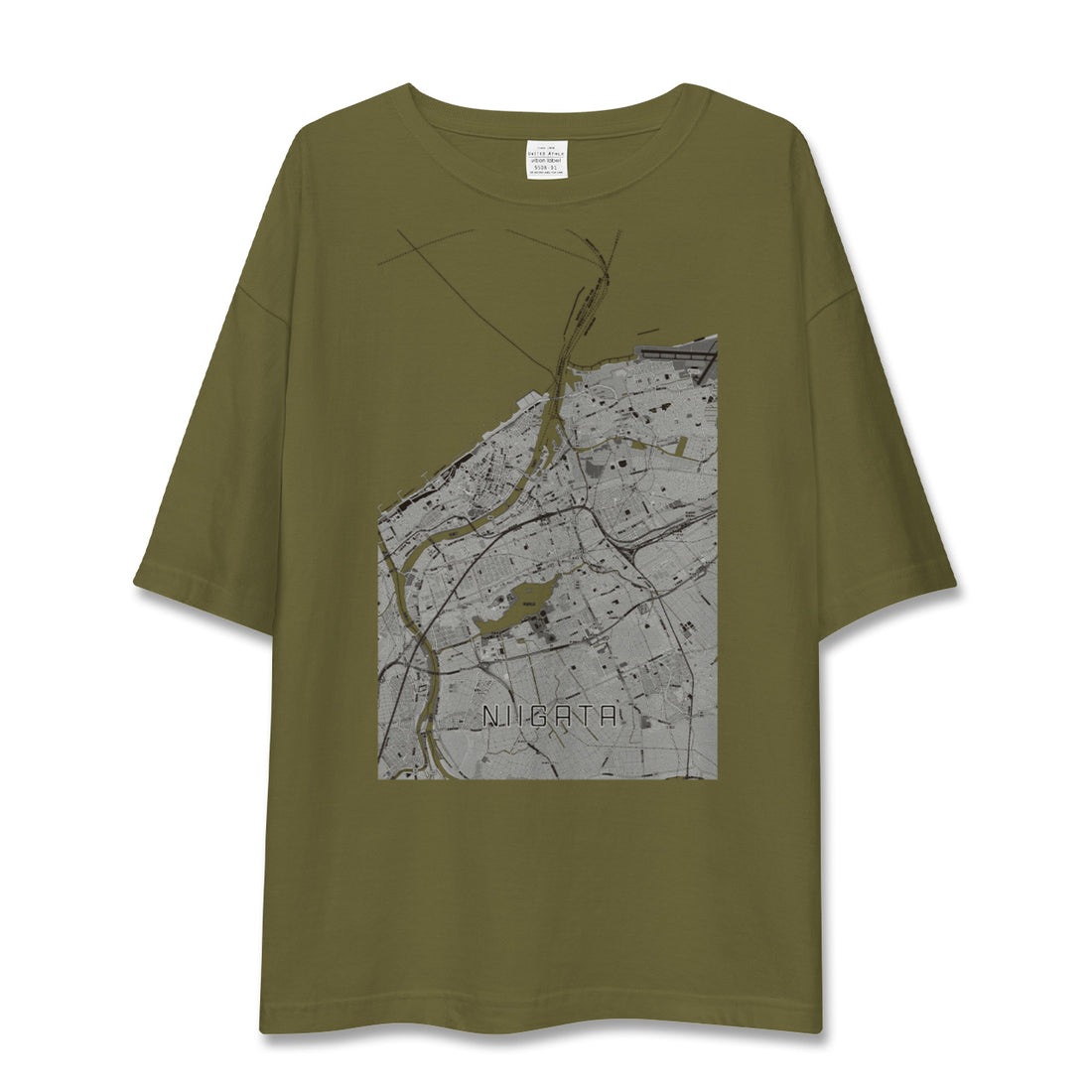 【新潟(新潟県)】地図柄ビッグシルエットTシャツ