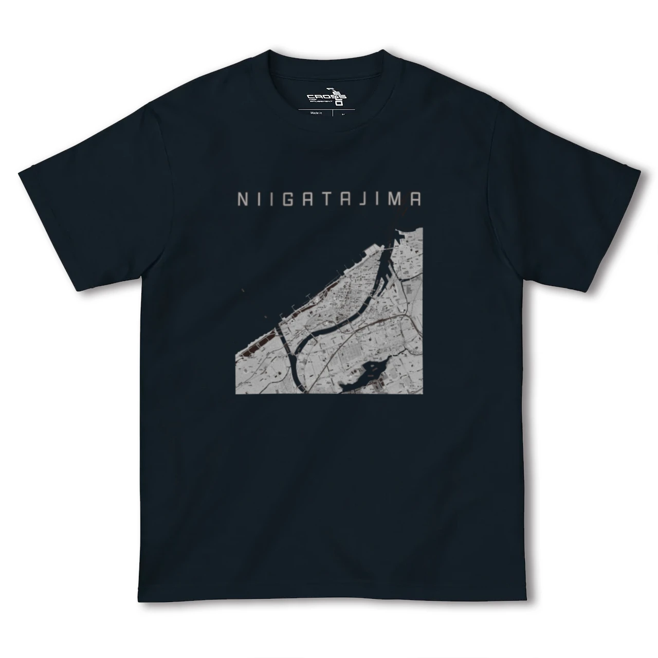 【新潟島(新潟県)】地図柄ヘビーウェイトTシャツ