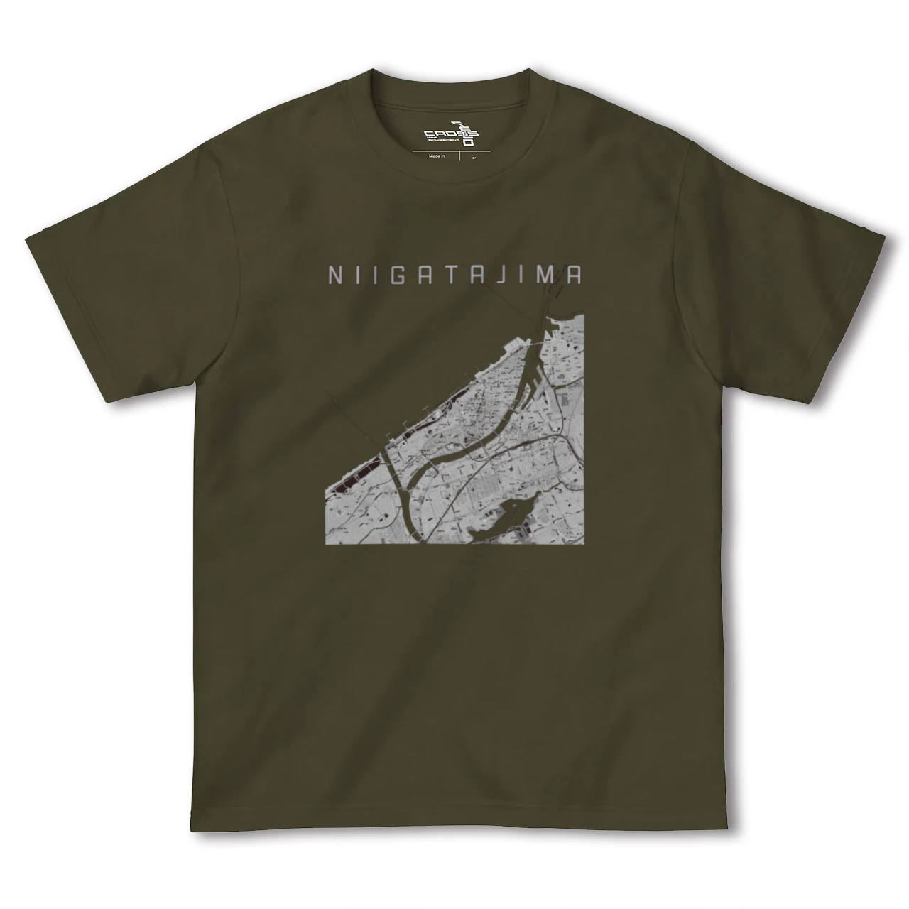 【新潟島(新潟県)】地図柄ヘビーウェイトTシャツ