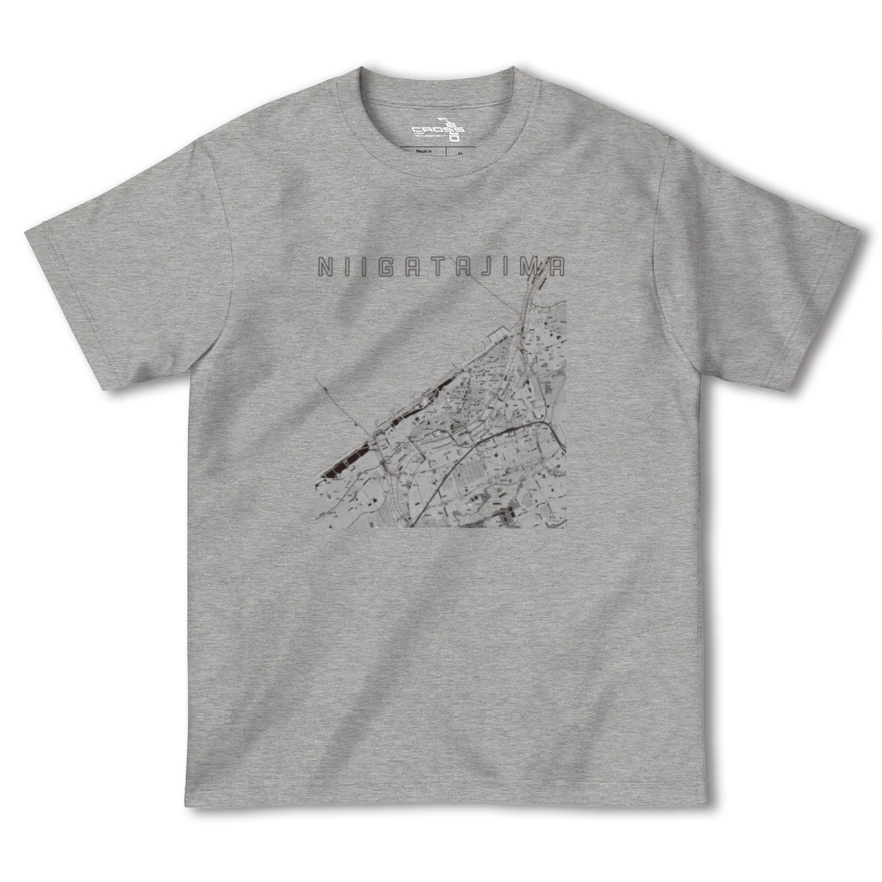 【新潟島(新潟県)】地図柄ヘビーウェイトTシャツ