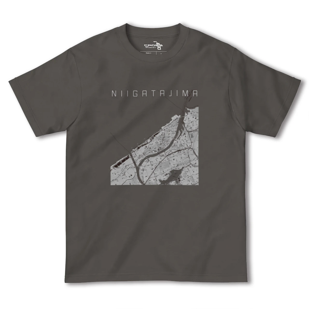 【新潟島(新潟県)】地図柄ヘビーウェイトTシャツ