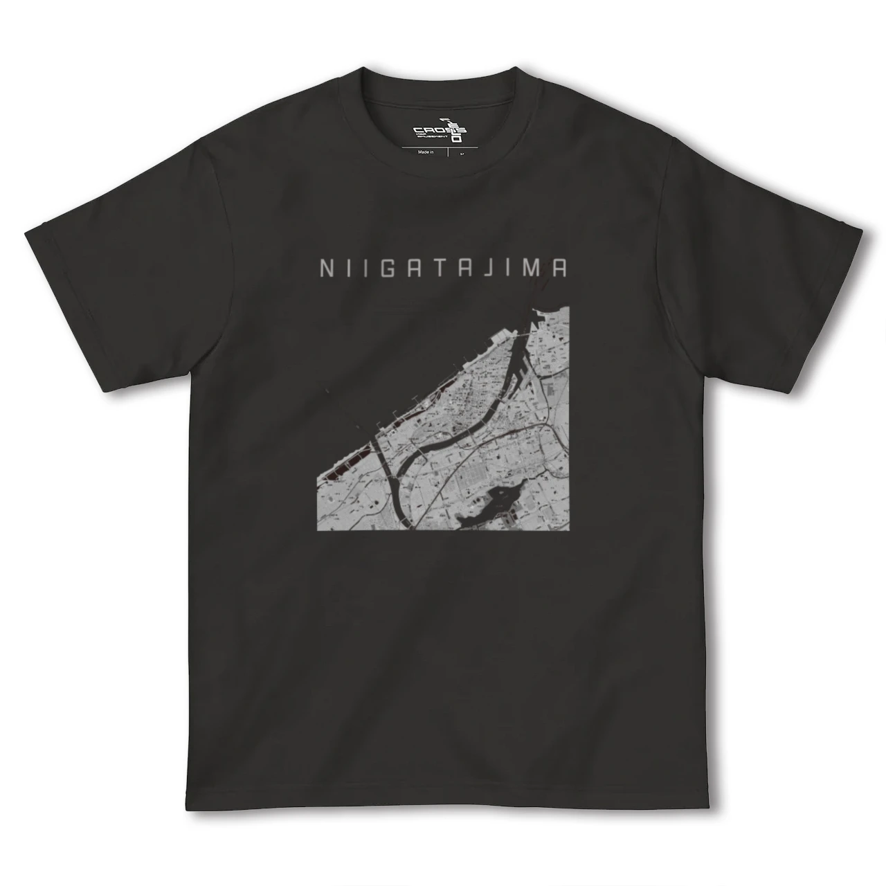 【新潟島(新潟県)】地図柄ヘビーウェイトTシャツ