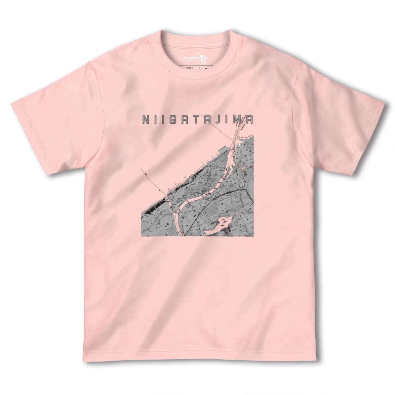 【新潟島(新潟県)】地図柄ヘビーウェイトTシャツ