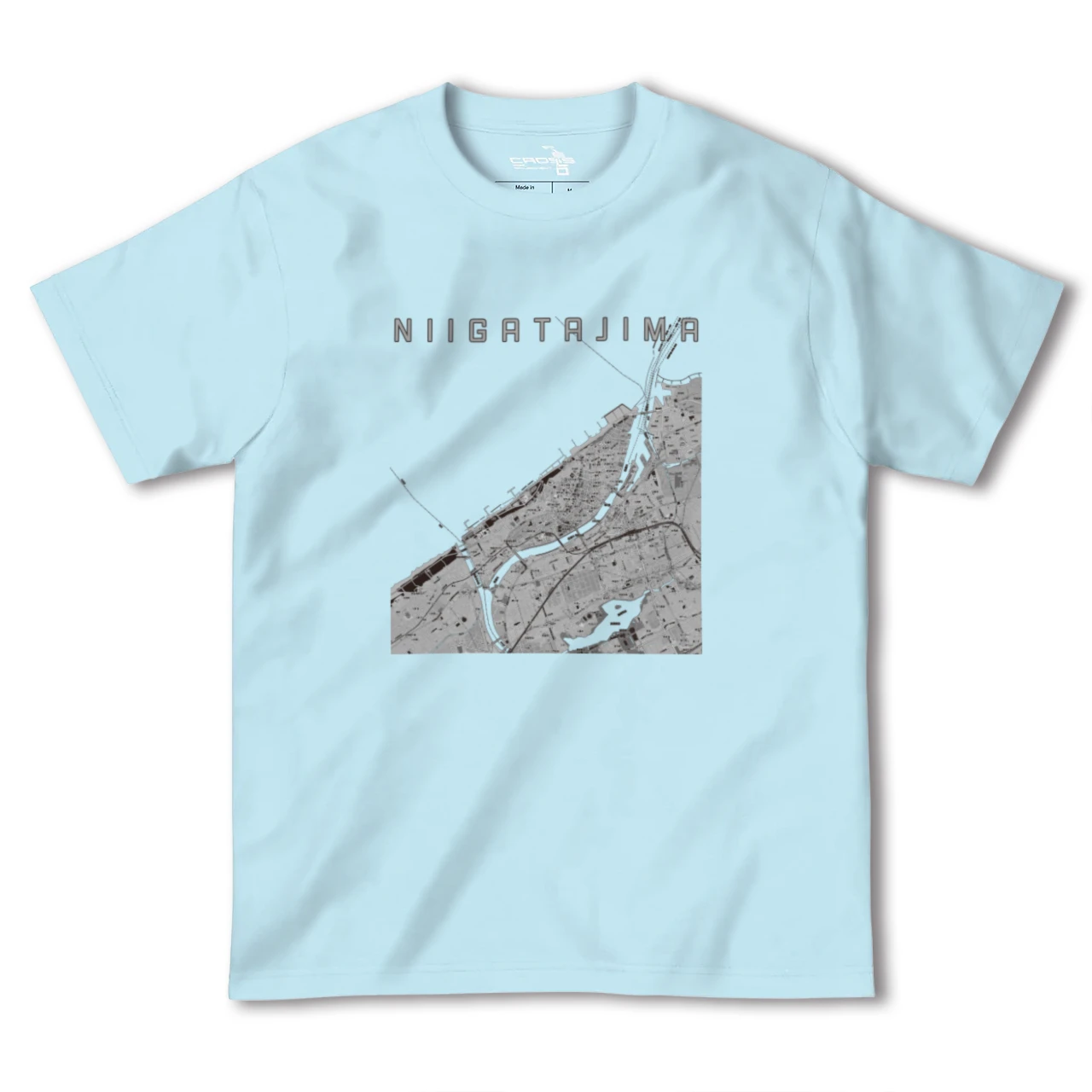 【新潟島(新潟県)】地図柄ヘビーウェイトTシャツ