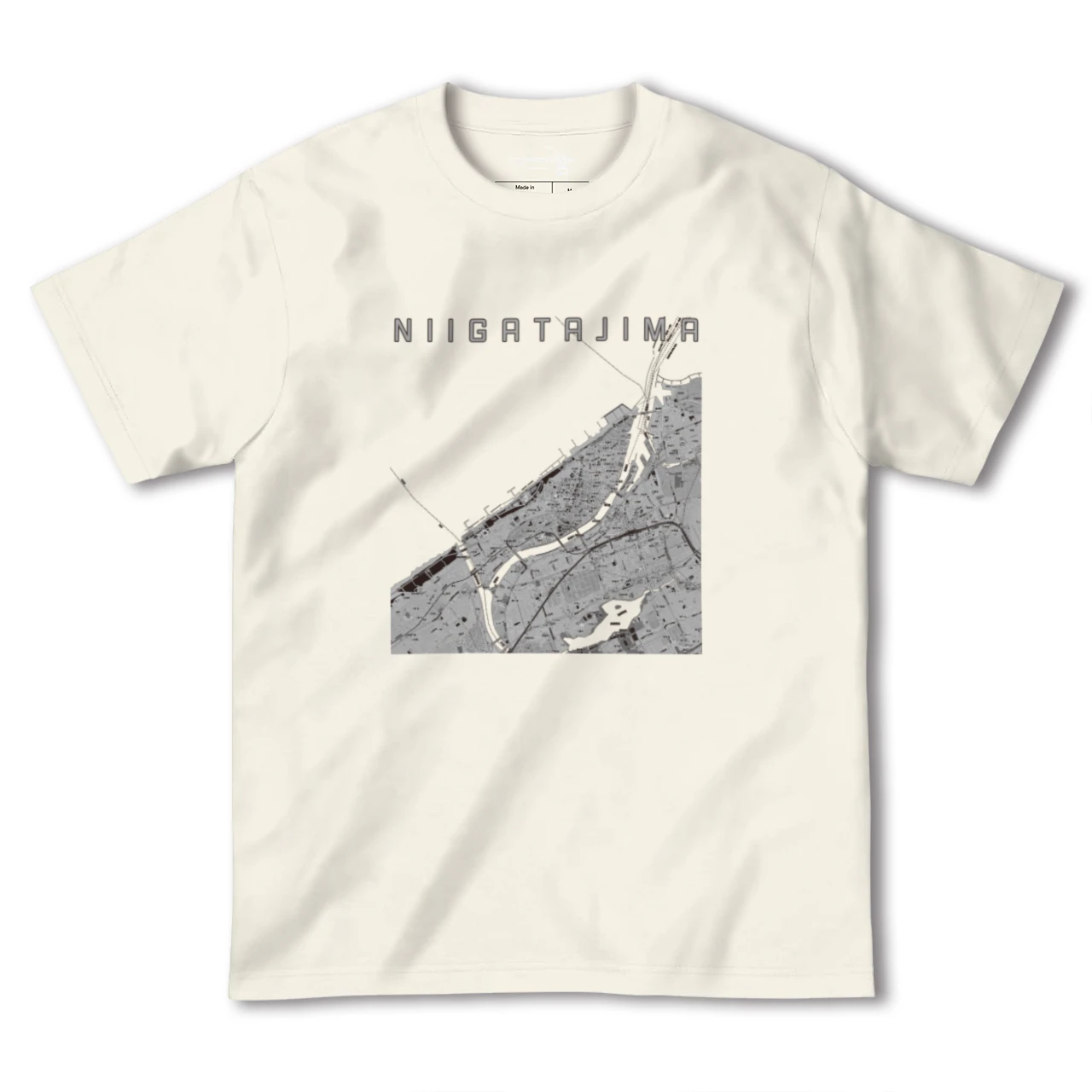 【新潟島(新潟県)】地図柄ヘビーウェイトTシャツ
